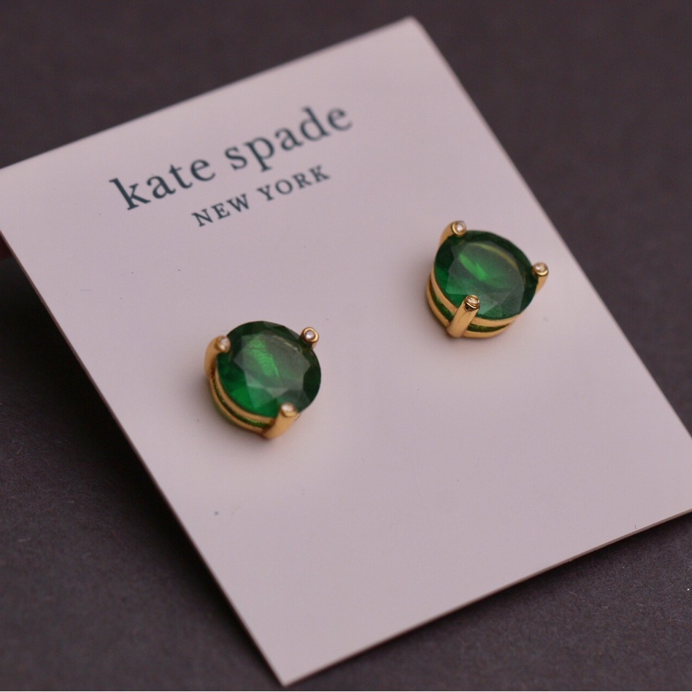 Karen Spade green crystal studs